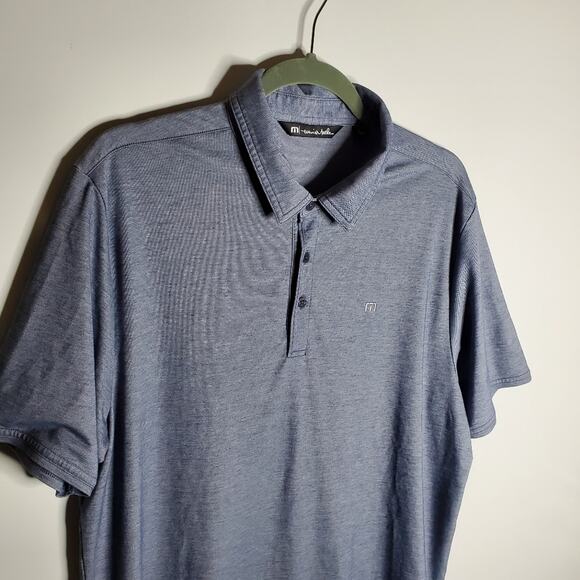 Travis Mathew blue lightweight polo shirt Size Large Great condition - Picture 2 of 11